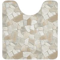 WC-VORLEGER Mosaik - Steine - Beige Toilettenvorleger 55x60 cm - Beige, Textil (55/1cm) - OnlyWow