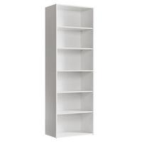BÜCHERREGAL Der Bücherwurm - Weiß, Holzwerkstoff (60/180/34.5cm) - Mokebo