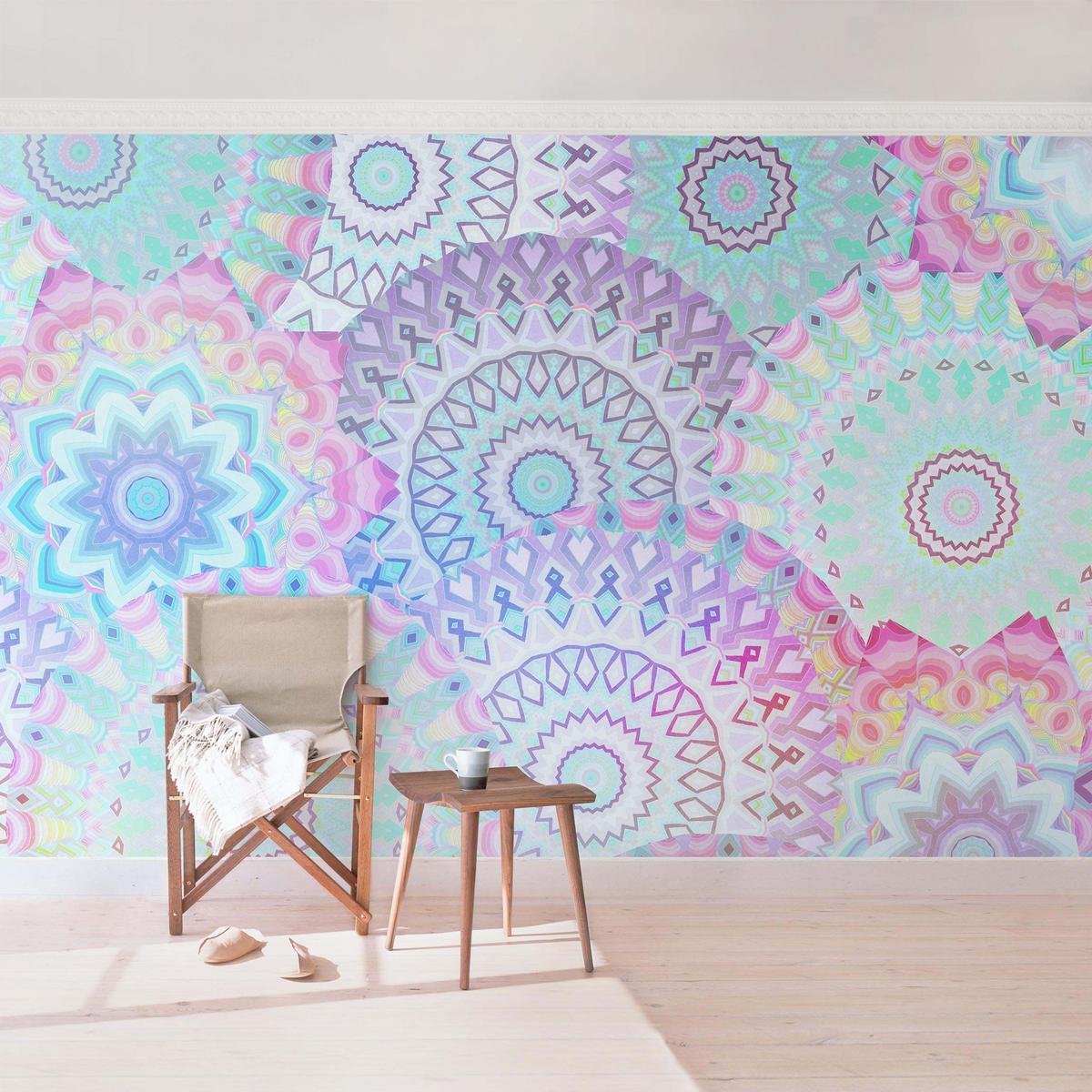 FOTOTAPETE Sommerträume Mandalas 288/190 cm - Multicolor, Papier (288/190cm) - Bilderwelten