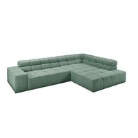 ECKSOFA NEVADA Grün Cord - Schwarz/Grün, Kunststoff/Textil (319/215cm) - KAWOLA