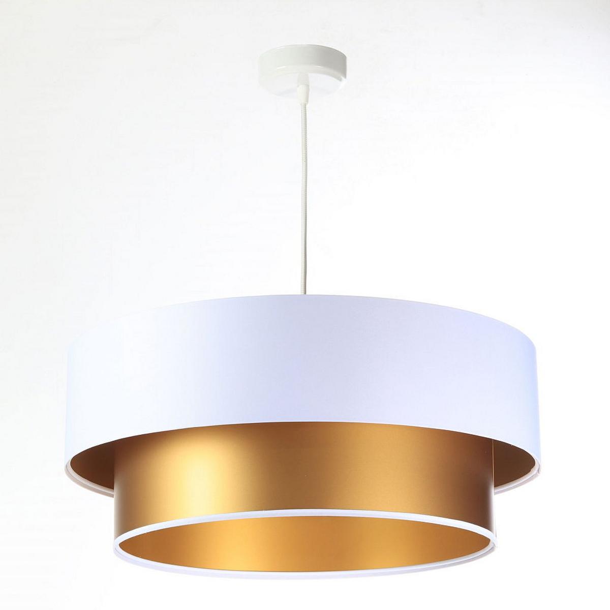 HÄNGELEUCHTE Gold 40/20 cm - Goldfarben/Weiß, Kunststoff (40/1/20cm) - ONZENO