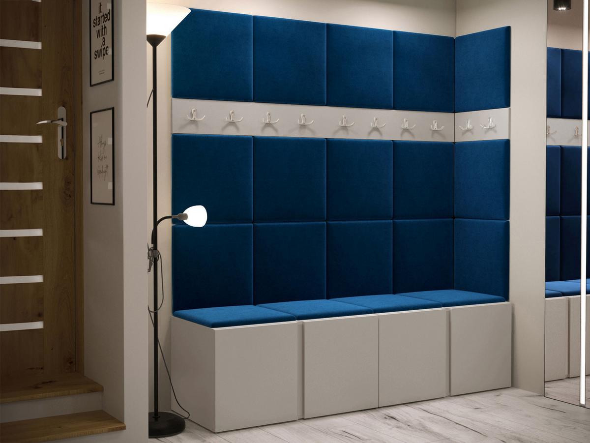 GARDEROBEN-SET Orion II - Kaschmir/Blau, Holzwerkstoff/Kunststoff (168/186/46cm) - MIRJAN24