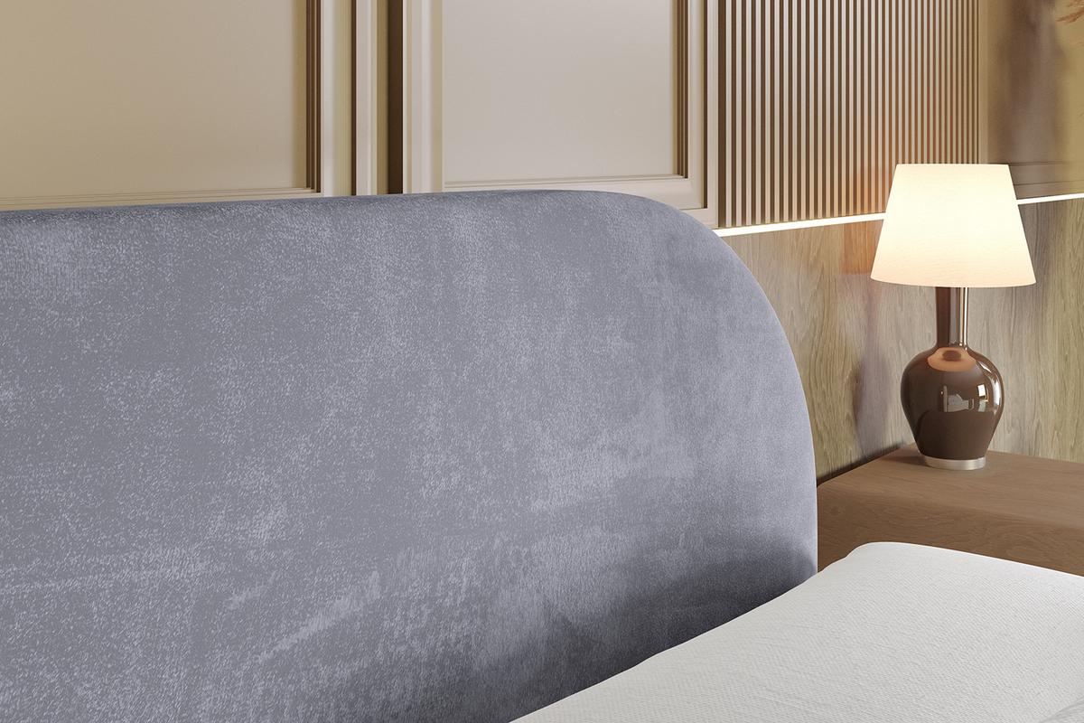 BOXSPRINGBETT mit Matratze und Lattenrost - NOX KING-140x200 - Dunkelgrau Casablanca - Dunkelgrau, Holzwerkstoff (140/200cm) - ALTDECOR