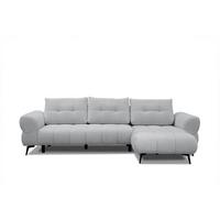 ECKSOFA SALVINI 4-Sitzer, hellgrau - Hellgrau/Schwarz, Holzwerkstoff/Textil (292/158cm) - Wozimo