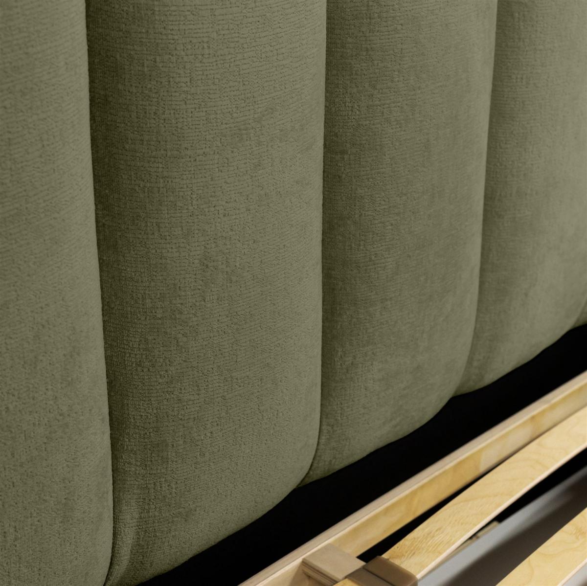 POLSTERBETT Heda Perfect Harmony - Grün, Holzwerkstoff/Textil (180/200cm) - Fun Möbel