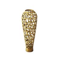BODENVASE ASTLUX, Aluminium, handgefertigt, Gold, Ø 31 x 85 cm - Goldfarben, Metall (85cm) - KADIMA DESIGN