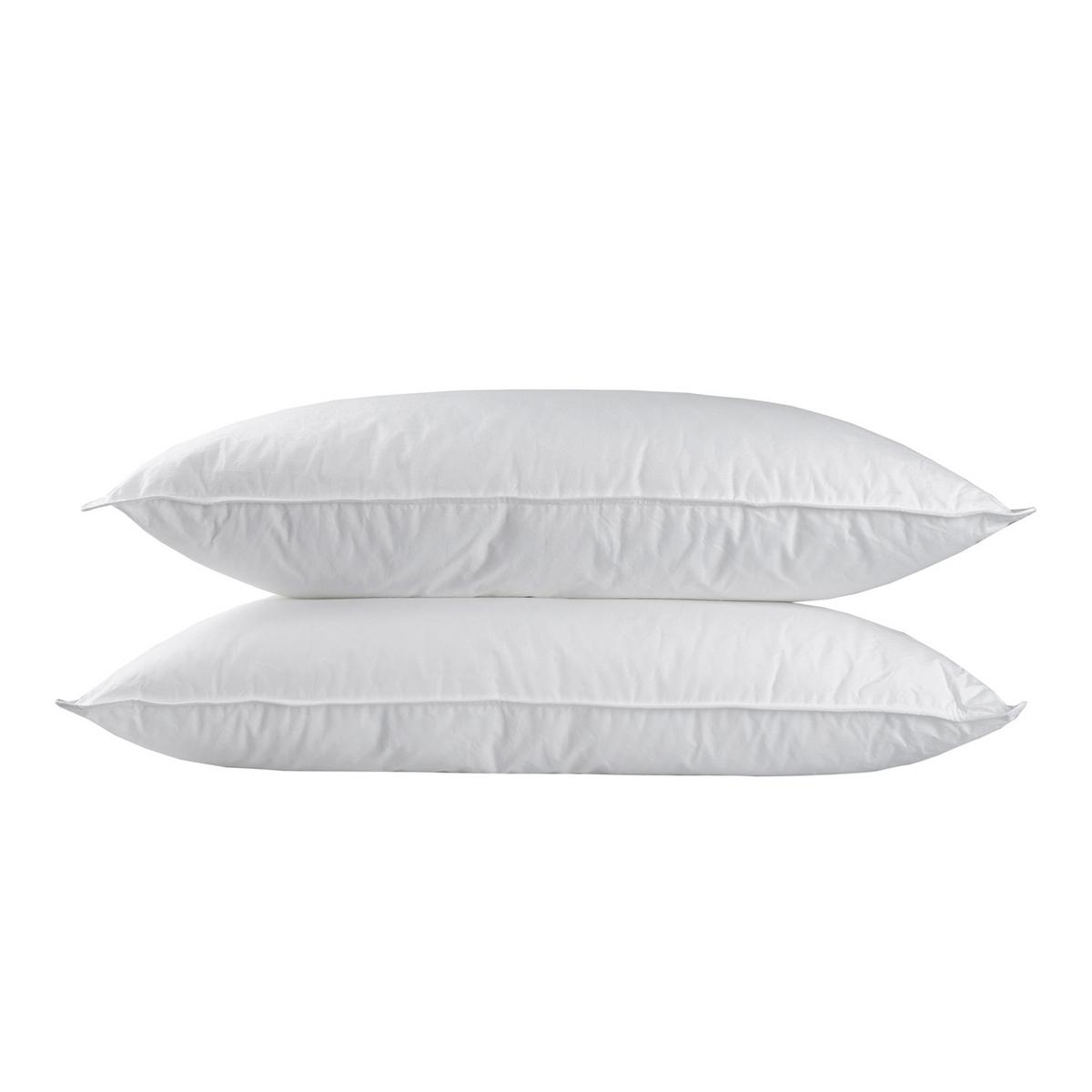 KOPFKISSEN 2er-Set Super-Mikrofaser 48/74 cm - Weiß, Textil (48/74cm) - Homescapes