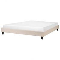 POLSTERBETT mit Lattenrost 180x200 cm Beige Roanne - Beige, Textil (180/200cm) - Beliani