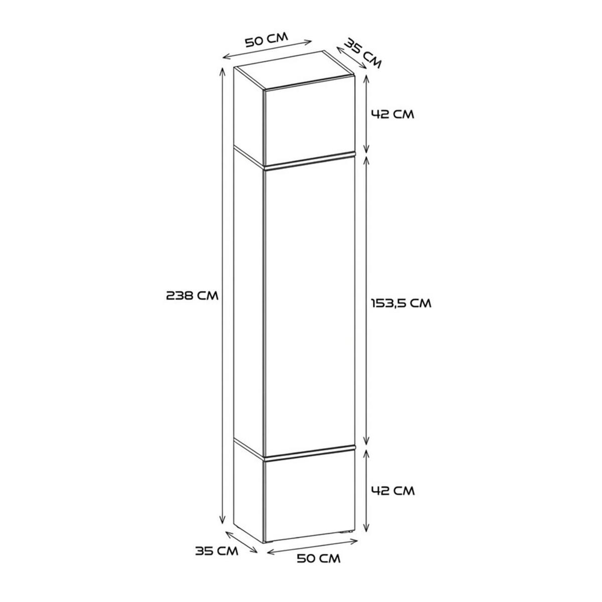 FLURSCHRANK - Garderobenschrank mit Stauraum Sonoma Eiche 50/238/35 - Sonoma Eiche, Holzwerkstoff (50/238/35cm) - RAUMHIRSCH FURNITURE