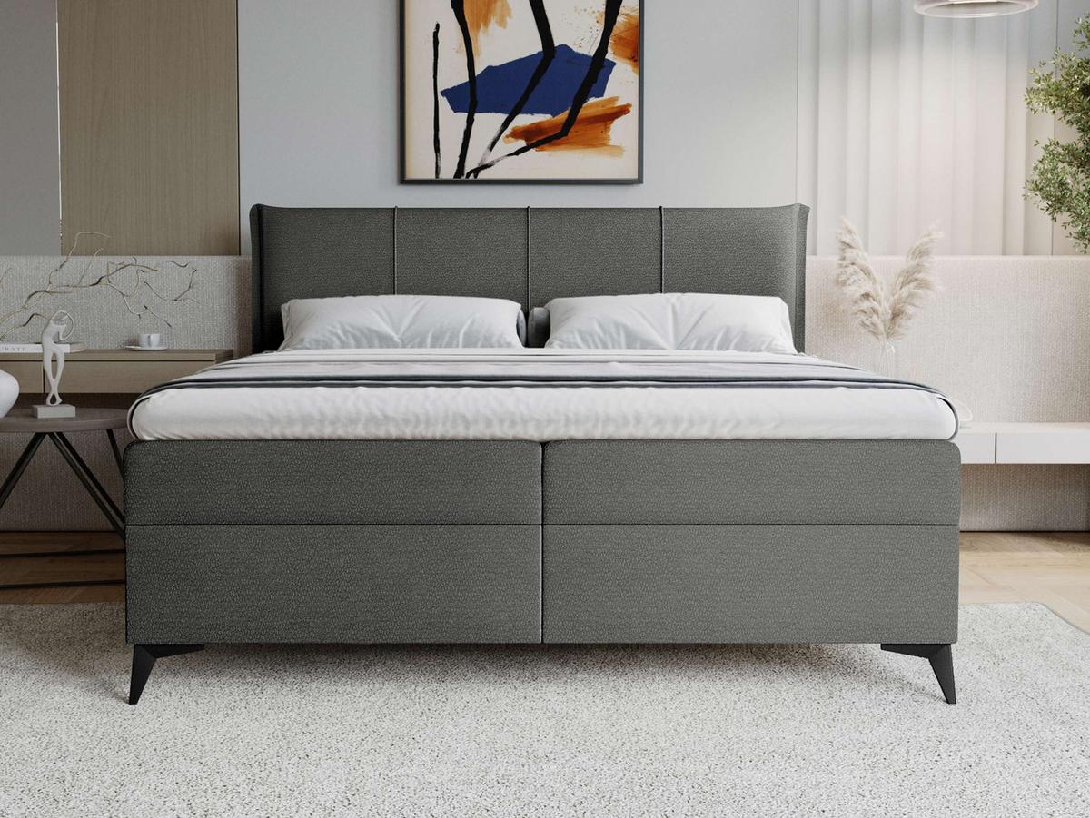 BOXBETT Eco Bis - H3 - Schwarz/Grau, Holz/Holzwerkstoff (160/200cm) - MIRJAN24