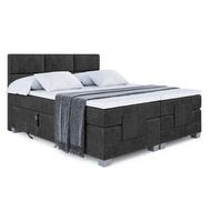 BOXSPRINGBETT elektrisch verstellbar mit 2 Matratzen H4/Taschenfederung PROT EL 200 x 200 Schwarz - Schwarz, Holzwerkstoff (207/200cm) - ALTDECOR