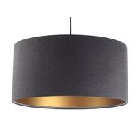 HÄNGELEUCHTE Grau 50/25 cm - Schwarz/Grau, Kunststoff (50/0.8/25cm) - ONZENO