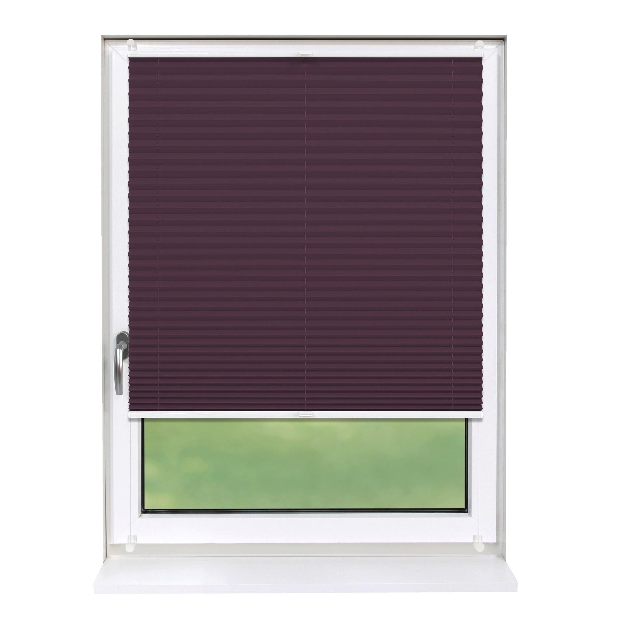 PLISSEE Basic 120 x 150cm Klemmfix ohne Bohren - Violett, Textil (120/150cm) - Deco-Raum