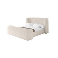 POLSTERBETT mit Bettkasten, Fußteil und Lattenrost, Bett mit Matratze H3/H4 - ESTI-Z 140x200 Beige - Greige, Holzwerkstoff/Textil (140/200cm) - ALTDECOR
