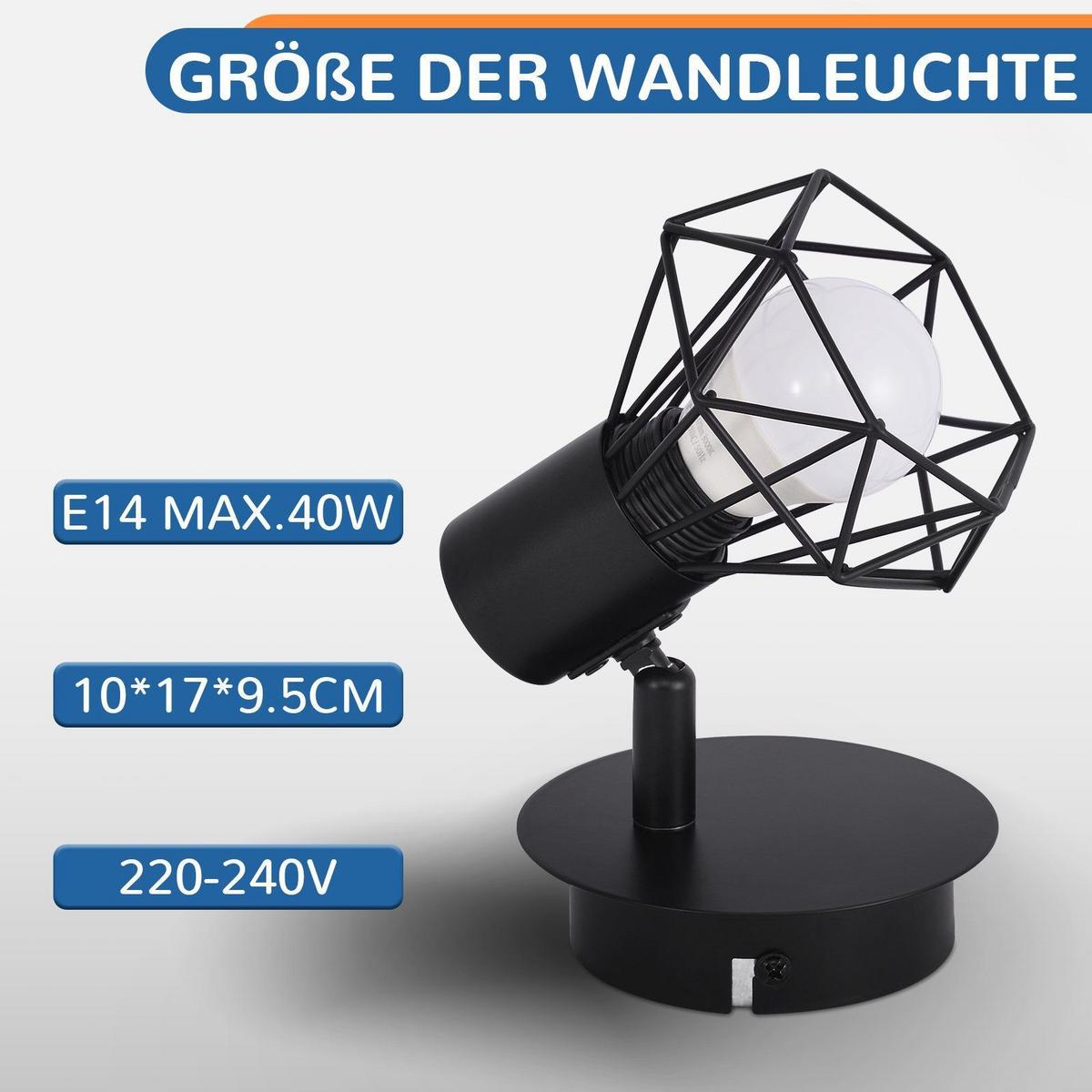 DECKENSTRAHLER Fitzgerald 1-flammig 8/17/9.5 cm - Schwarz, Metall (8/17/9.5cm) - Nettlife