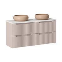 DOPPELWASCHTISCH 120.4cm Riva Kaschmir - Beige, Holzwerkstoff (120.4/59/40cm) - Petits-meubles