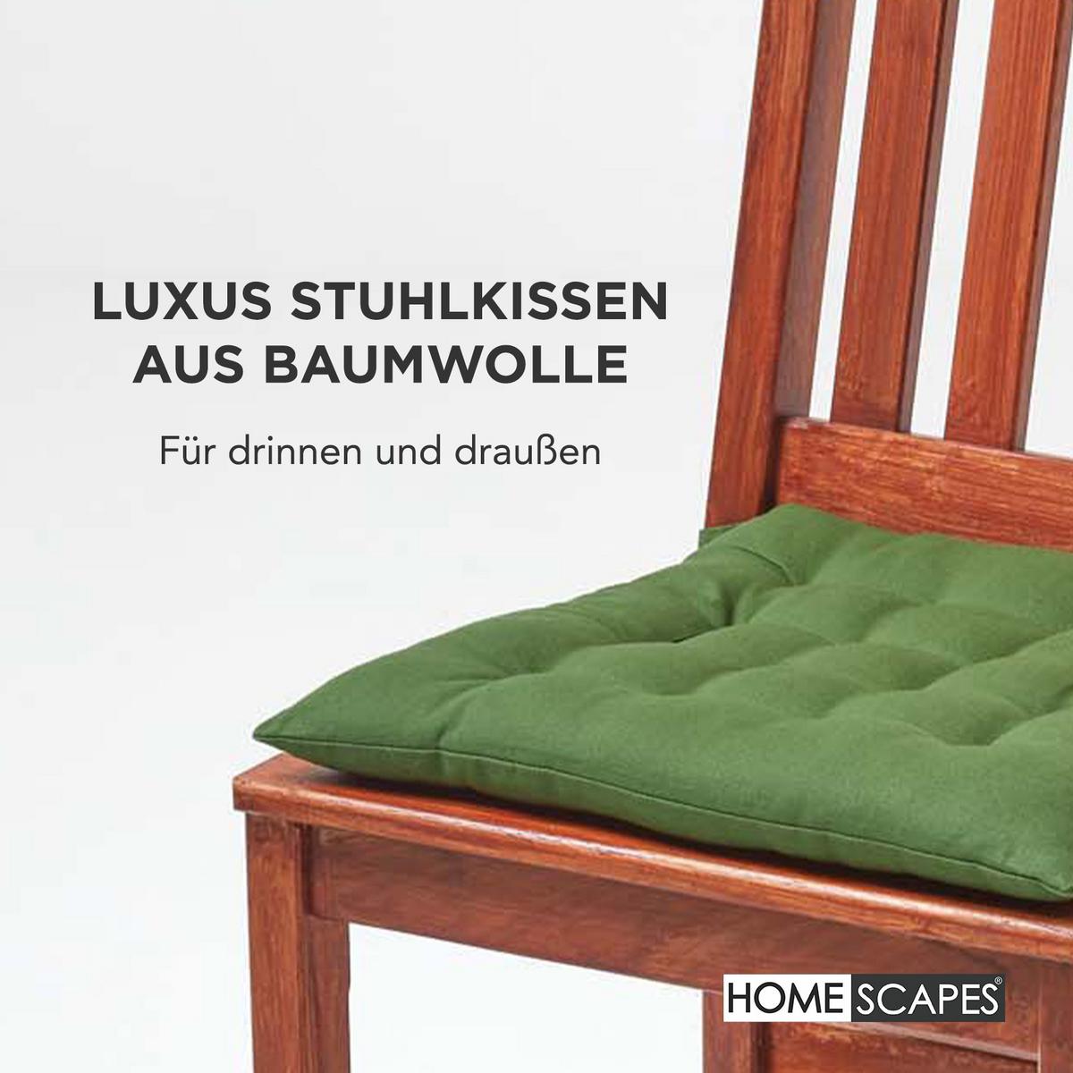 STUHLKISSEN olivgrün 40/40/6,5 cm - Olivgrün, Textil (40/40/6.5cm) - Homescapes