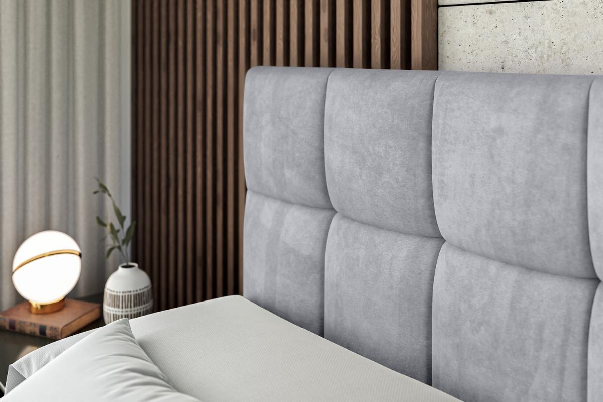 BOXSPRINGBETT RICAR-Z KING - 180 x 200 - H3/H4 - Hellgrau - Hellgrau, Holzwerkstoff (180/200cm) - ALTDECOR