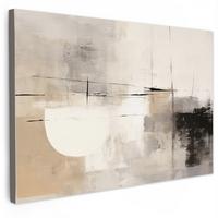 LEINWANDBILD Abstrakt - Kunst - Grau Groß 140x90 cm - Hellgrau, Textil (140/90cm) - MuchoWow