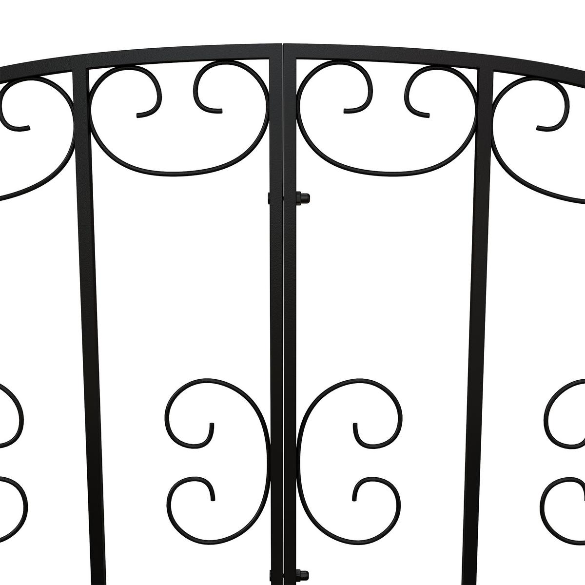 GARTENBRÜCKE, Stahl, Schwarz - Schwarz, Metall (119/67/70cm) - Outsunny