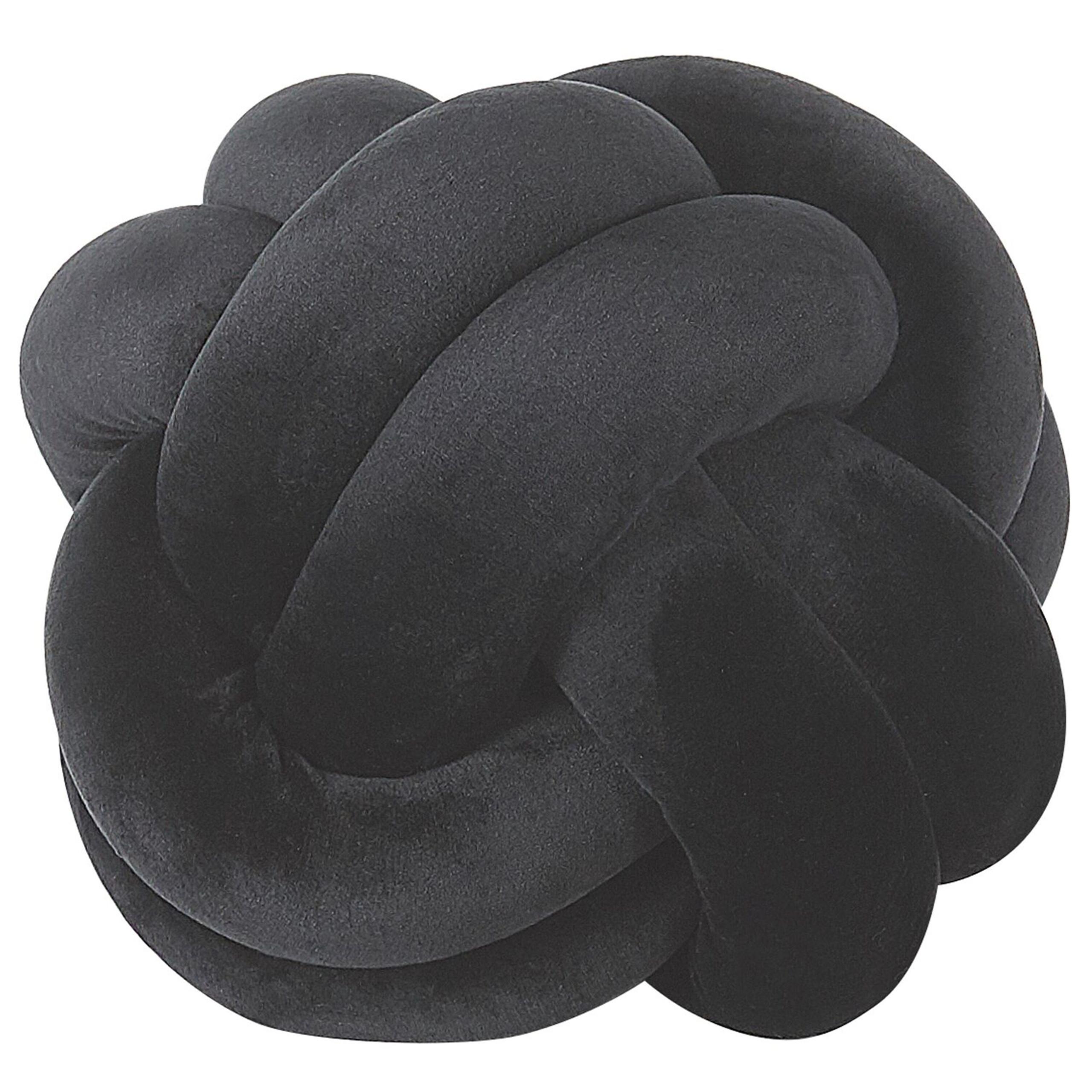 DEKOKISSEN Schwarz 20/20 cm Malni - Schwarz, Textil (20/20cm) - Beliani