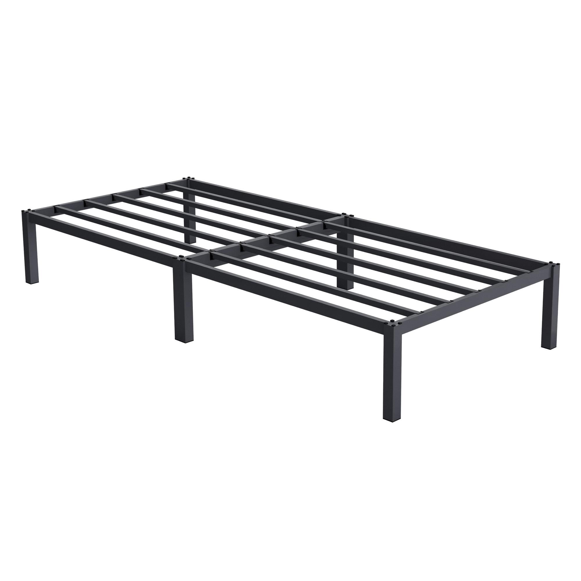 METALLBETT 90x200 cm mit Lattenrost Anthrazit auf Stahlrahmen - Anthrazit, Metall (90/200cm) - ML-DESIGN