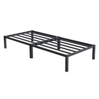 METALLBETT 90x200 cm mit Lattenrost Anthrazit auf Stahlrahmen - Anthrazit, Metall (90/200cm) - ML-DESIGN