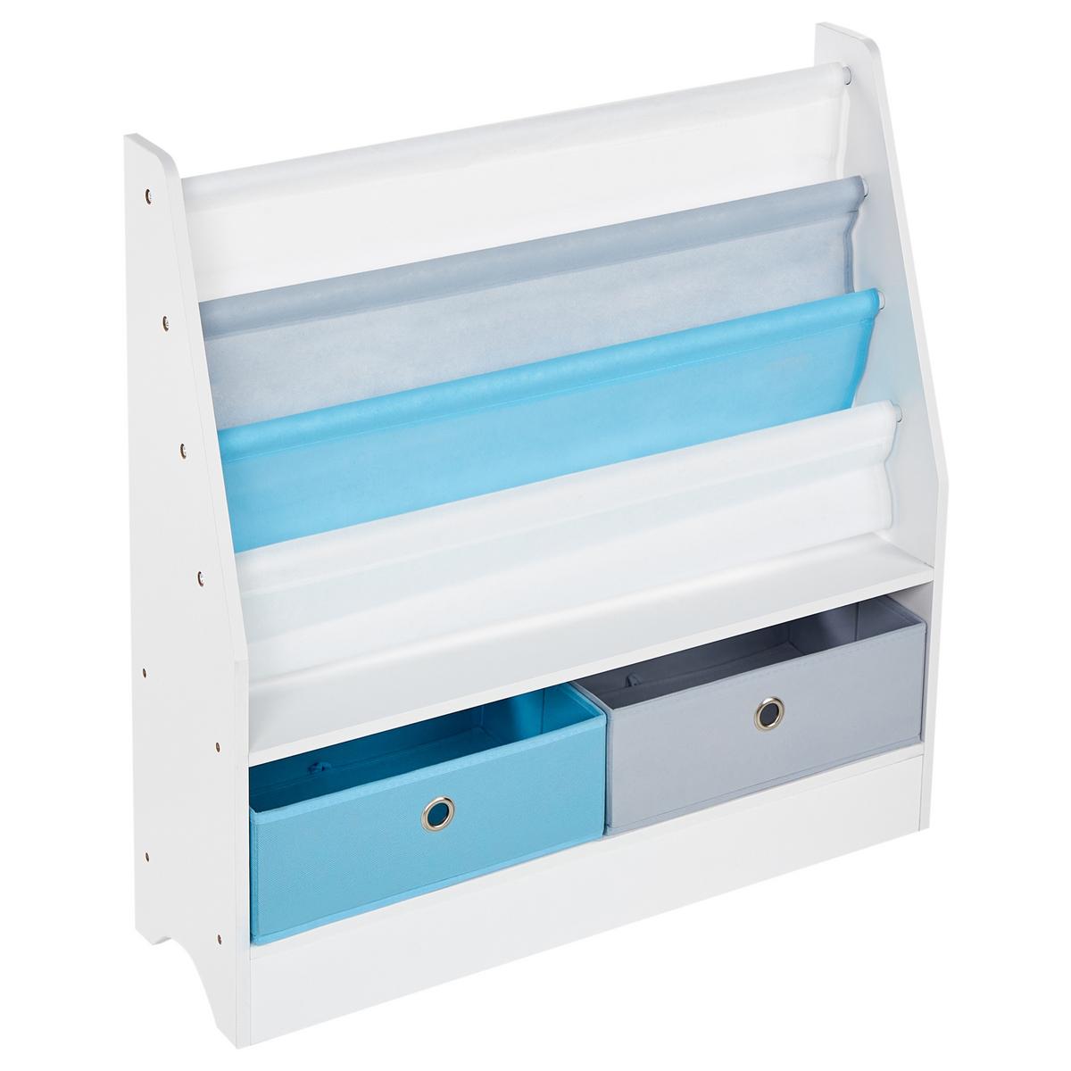 BÜCHERREGAL mit 3 Ebenen 74 cm Weiß Tumby - Weiß, Holzwerkstoff (77/74/23cm) - Beliani