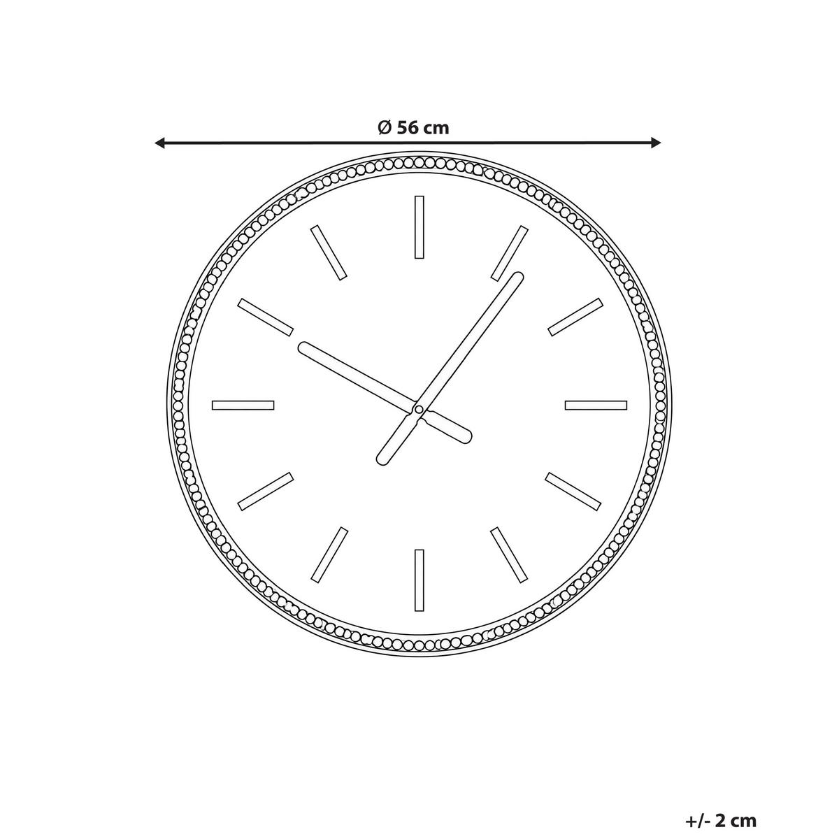WANDUHR Gold Froissy - Goldfarben, Kunststoff (56/56/4cm) - Beliani