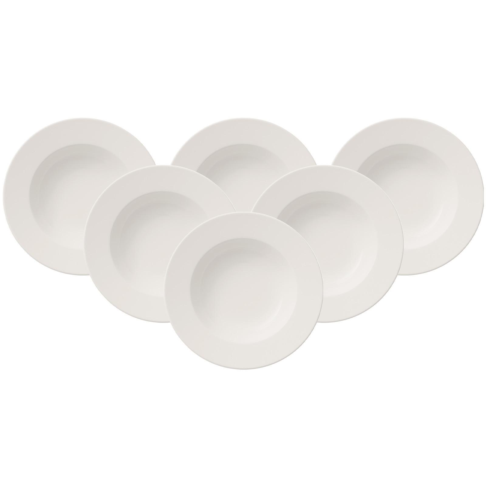 SUPPENTELLER For Me weiß ø 24,7 cm 6er Set - Weiß, Keramik (24.7cm) - Villeroy & Boch