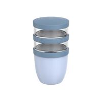 LUNCHPOT Ellipse Nordic Blue 500 ml + 2x 200 ml - Hellblau, Kunststoff (10.7/20/10.7cm) - Mepal