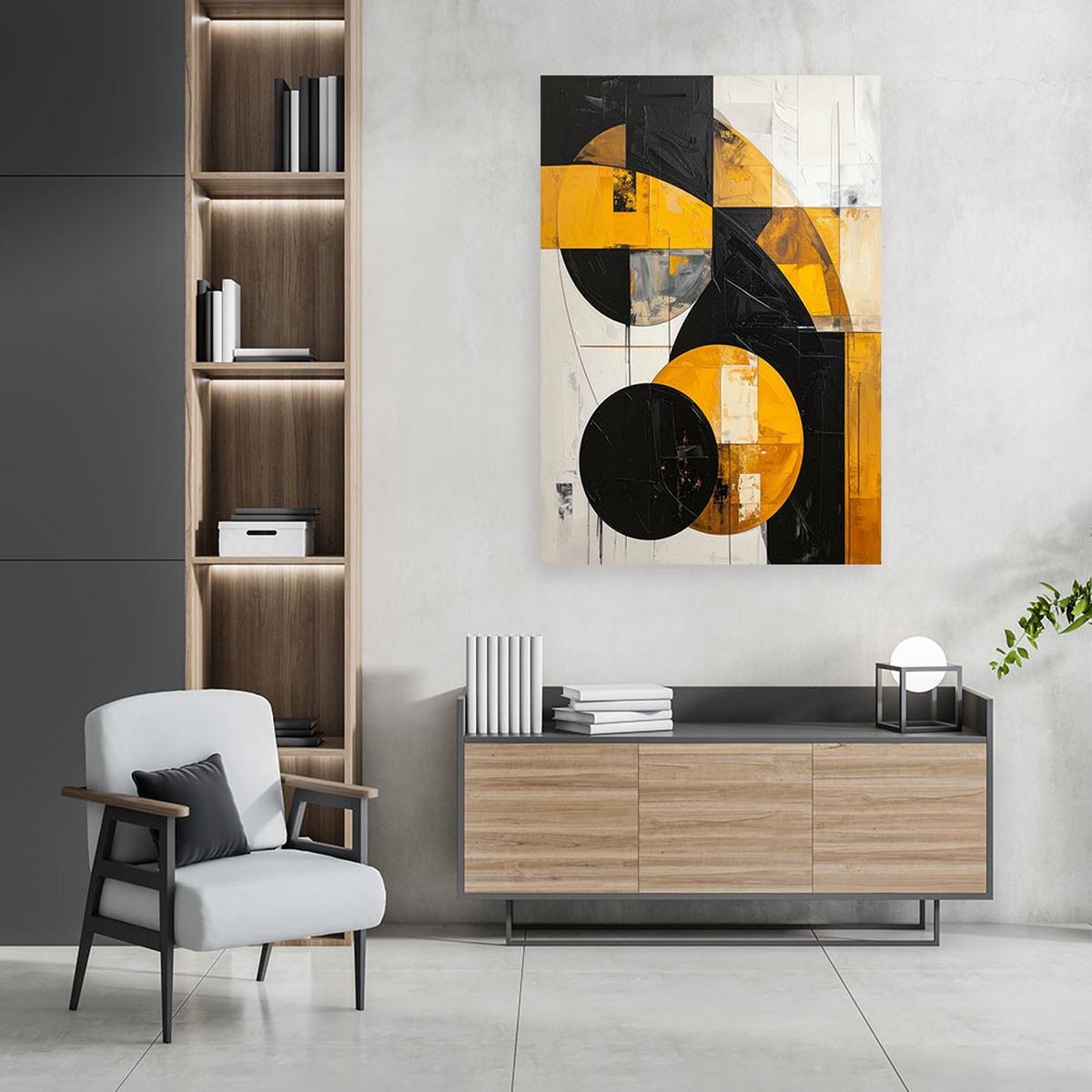 LEINWANDBILD 3D und geometrisch 40x60cm - Gelb, Textil (40/60cm) - Feeby
