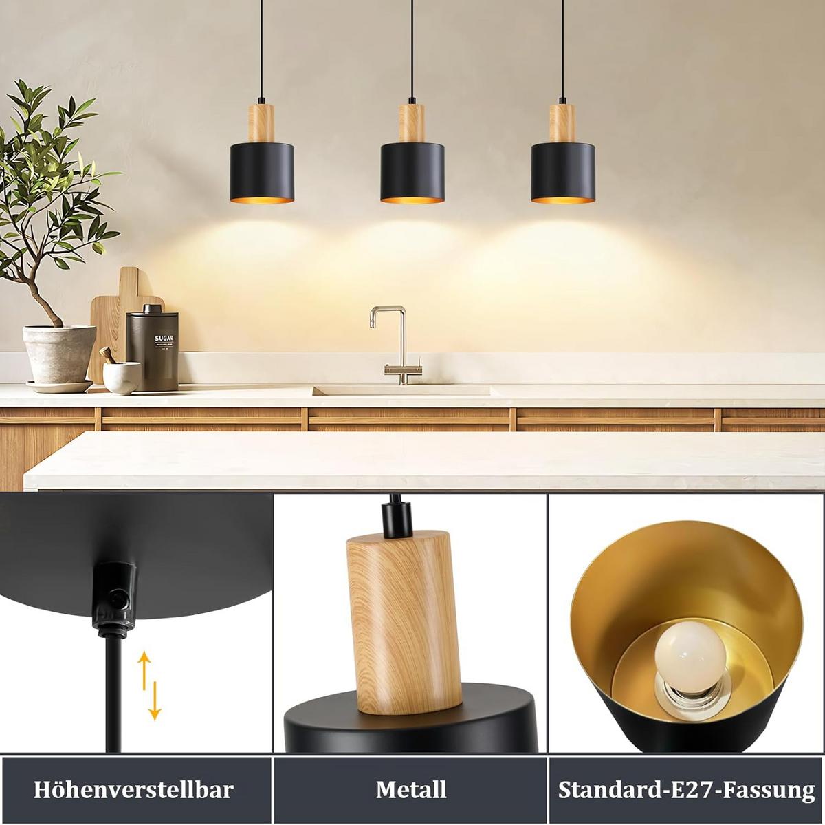 LED PENDELLEUCHTE COHEN Ⅲ 12/12/174 cm - Schwarz, Metall (12/12/174cm) - Nettlife