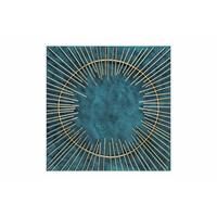 WANDDEKO Blau 60/60 cm - Blau, Metall (3/60/3cm) - KUNSTLOFT