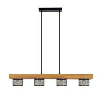 PENDELLEUCHTE Torvik 82/10/150 cm - Schwarz/Braun, Holz/Metall (82/10/150cm) - ZMH