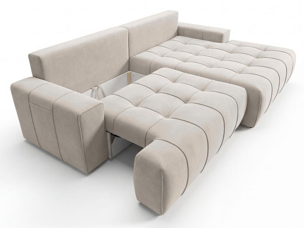 ECKSOFA Tulio Beige Rechts - Beige, Holz/Textil (165/270cm) - Graingold
