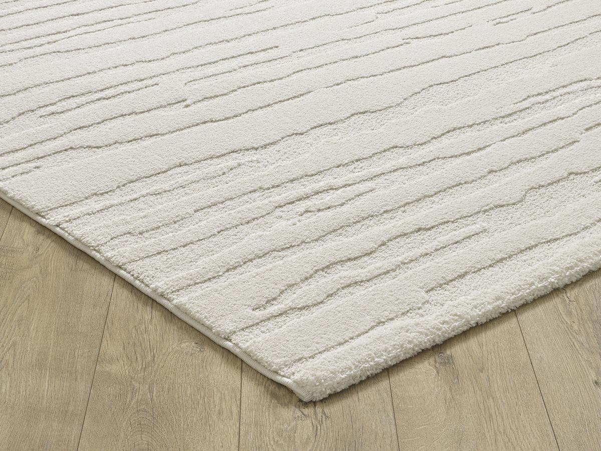 KURZFLORTEPPICH Abstrakt CETINA Polypropylen Creme 140 x 200 cm - Beige, Textil (140/200cm) - KADIMA DESIGN
