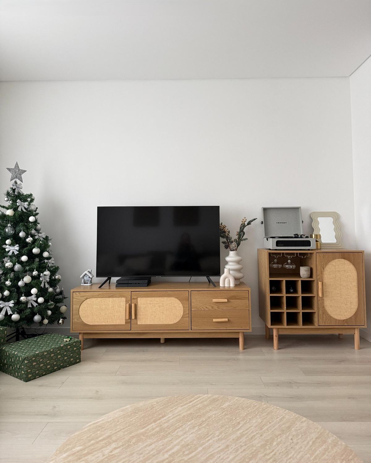 TV-MÖBEL Hellbraun Costello - Hellbraun/Braun, Holzwerkstoff (150/50/40cm) - Beliani