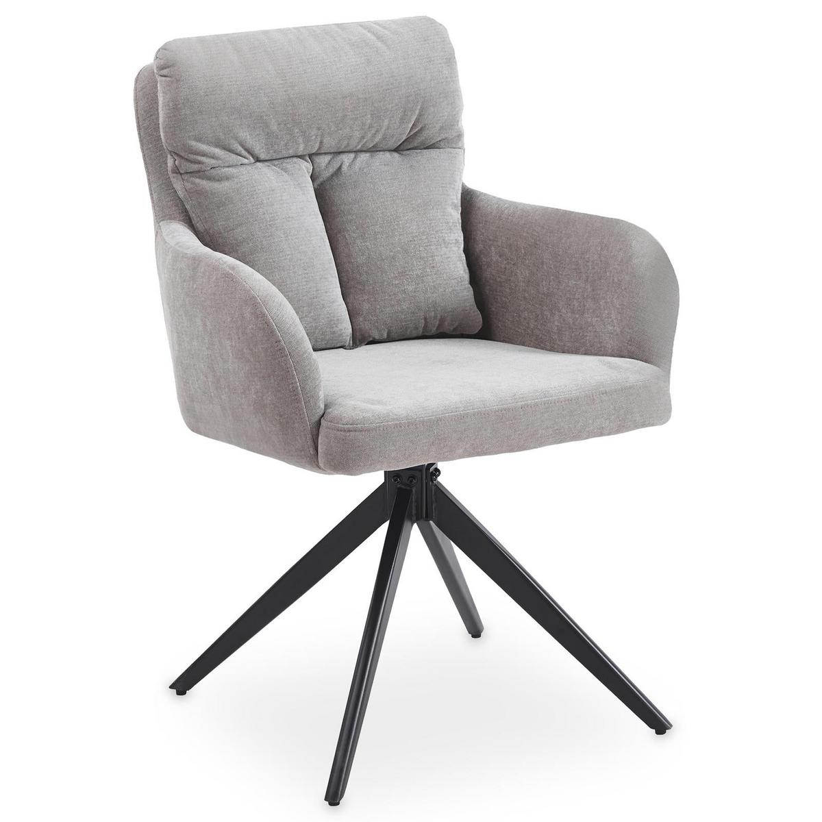 ESSZIMMERSTÜHLE ELARA 2er-Set grau - Grau, Textil (58/87/63cm) - IDIMEX