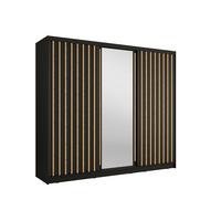 KLEIDERSCHRANK Graphitgrau 248/215/62 - Graphitfarben, Holzwerkstoff (248/215/62cm) - RAUMHIRSCH FURNITURE
