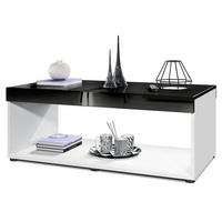 COUCHTISCH Pure Tischplatte und Blenden in Schwarz Hochglanz - Schwarz Hochglanz, Holzwerkstoff (58/104/40.5cm) - Vladon