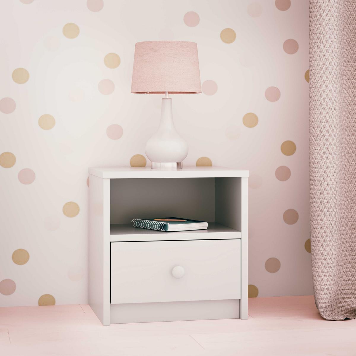 KINDER-NACHTTISCH Babydreams Weiß 39/40/30 - Weiß, Holzwerkstoff/Kunststoff (39/40/30cm) - RAUMHIRSCH FURNITURE