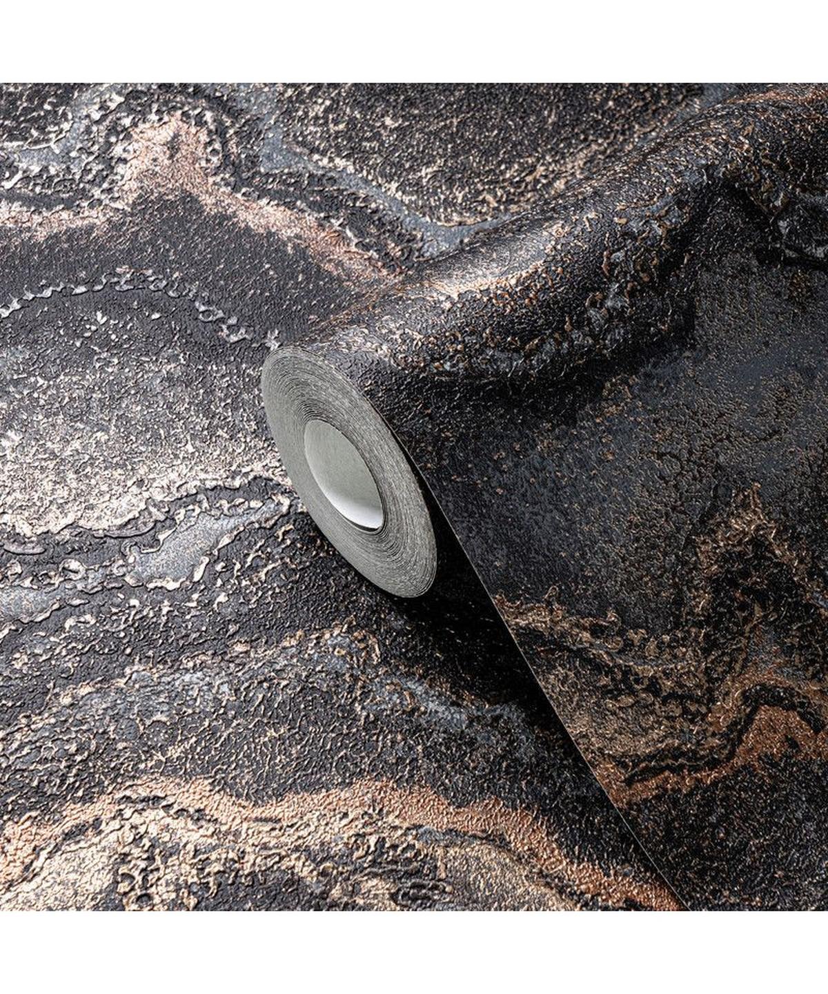 VLIESTAPETE Schwarz 53/1005 cm - Schwarz, Textil (53/1cm) - KUNSTLOFT