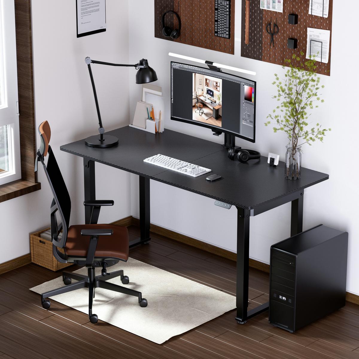 SCHREIBTISCH Kirkkonummi - Schwarz, Holzwerkstoff/Metall (160/75/72cm) - pro.tec