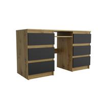 SCHREIBTISCH ANGULO 130x50x75 cm Bürotisch Computertisch, Eiche Artisan - Eiche Artisan, Holzwerkstoff (50/130/75cm) - MASSENO