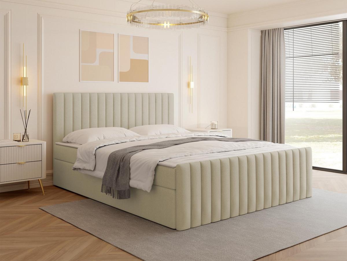 BOXBETT Tirulo Fix - H3 - Schwarz/Naturfarben, Holzwerkstoff/Kunststoff (180/200cm) - MIRJAN24