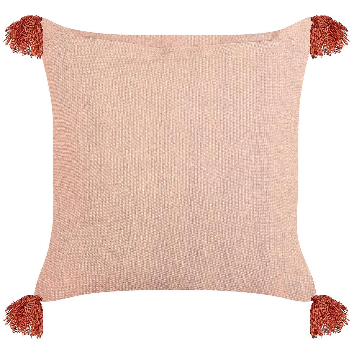 DEKOKISSEN Rosa 45/45 cm Rumhora - Pink, Textil (45/45cm) - Beliani