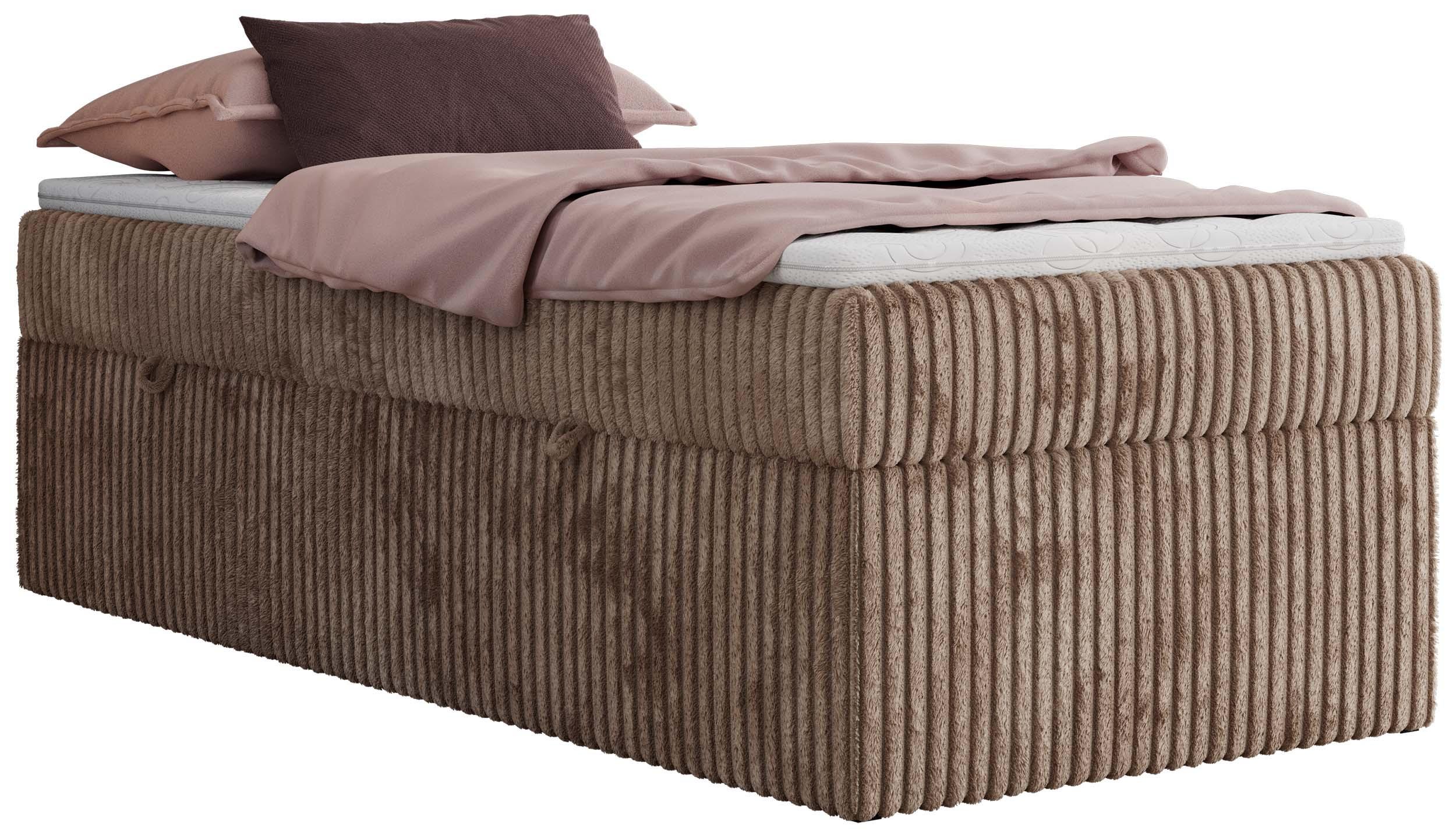 BOXBETT ZERO 90/200 - Braun Cord - H4 - Topper T25 - Braun, Textil (90/200cm) - MKS