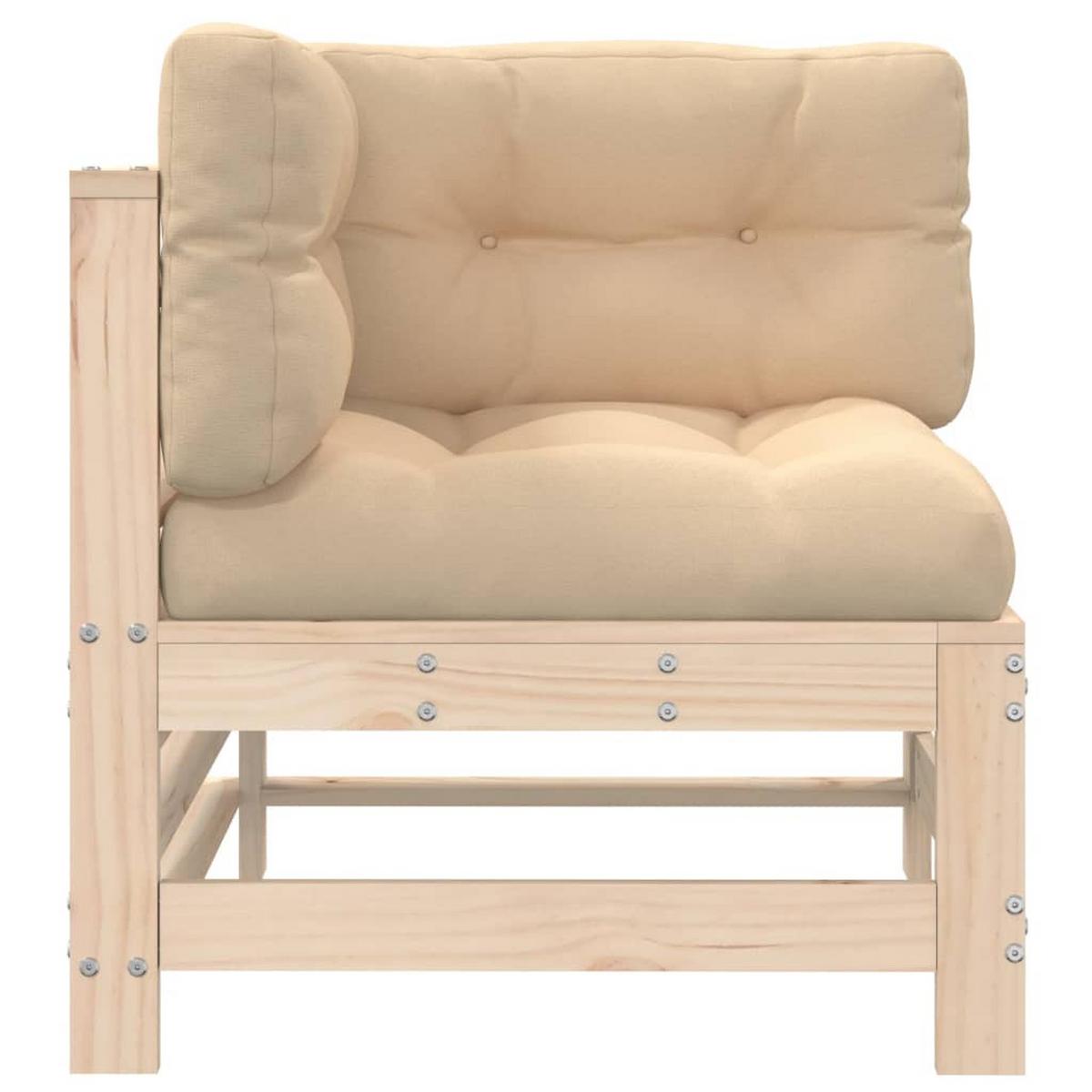 GARTENSOFA TYNOJ 63.5/60/63.5 cm （2-SITZER） - Braun, Holz (63.5/60/63.5cm) - ZMH