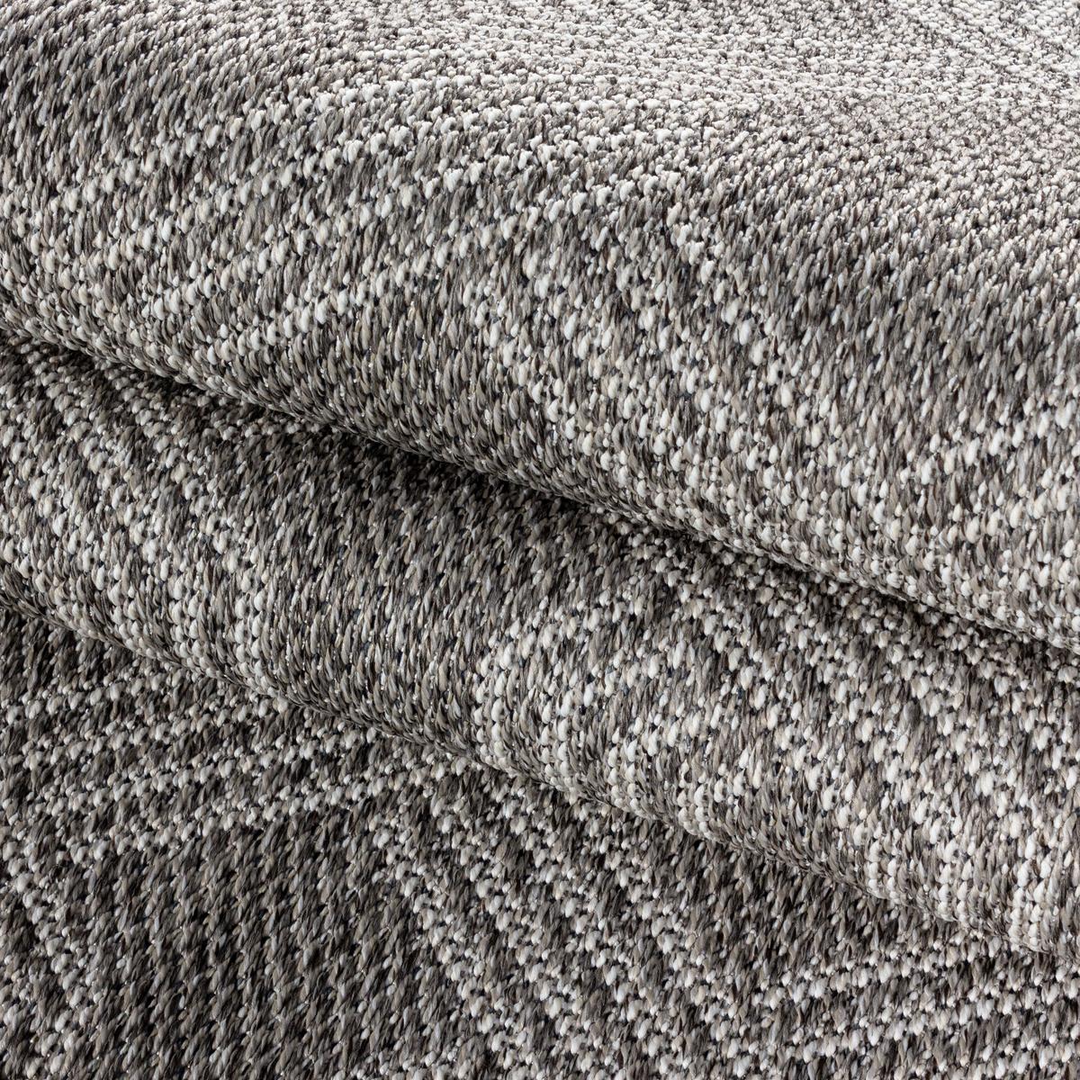 TEPPICH Outdoor LIRIA in Grau, geometrisch, 140 x 200 cm - Grau, Textil (200/140cm) - KADIMA DESIGN